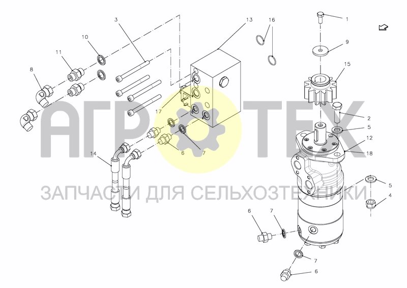 Чертеж OIL MOTOR S+C