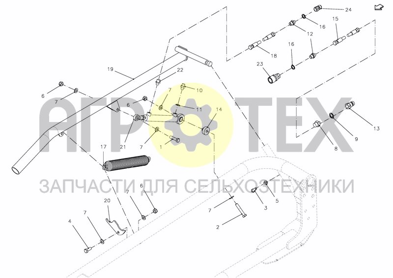 Чертеж HYDRAULIC LEVER ARM