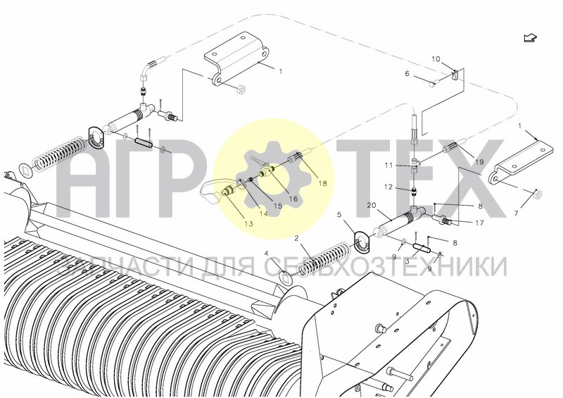 Чертеж CYLINDER, PICK-UP (WPU)