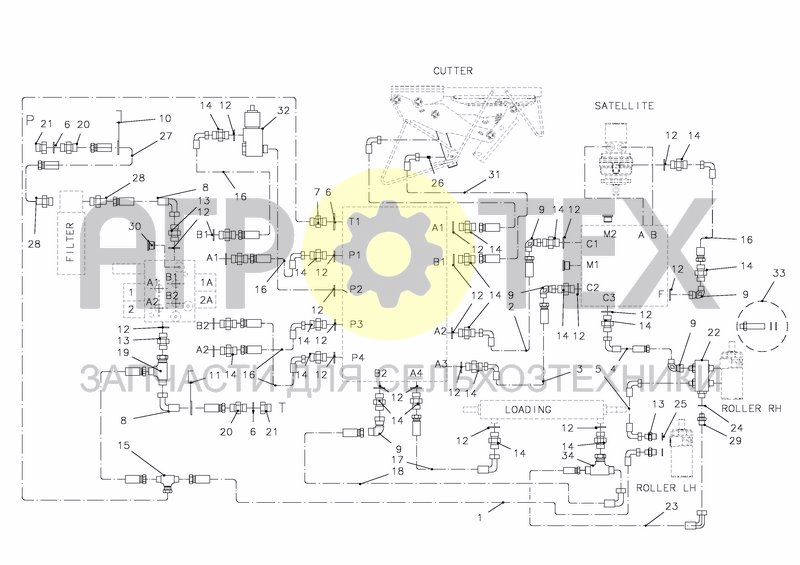 Чертеж HYDRAULIC CIRCUIT COMPUTER