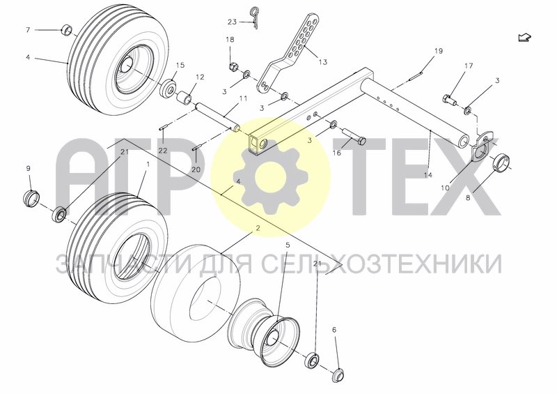 Чертеж GAUGE WHEEL, CPL. 14-OC