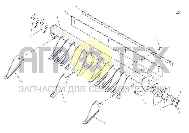 Чертеж SCRAPER ASSY 14-OC