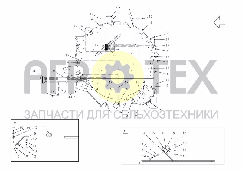 Чертеж LUBRICATION LEFT HAND SIDE