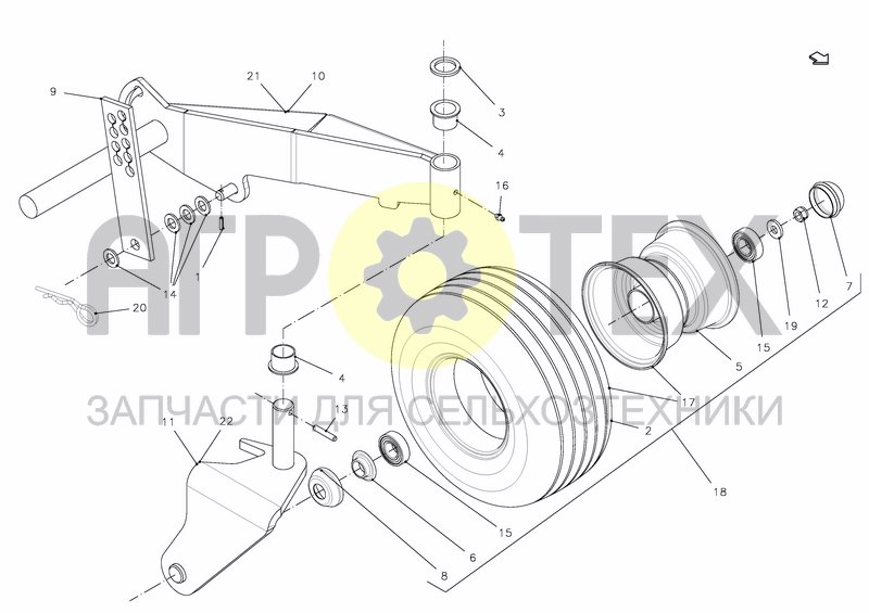 Чертеж GAUGE WHEEL, PICK-UP (23OC+23OC-SS)