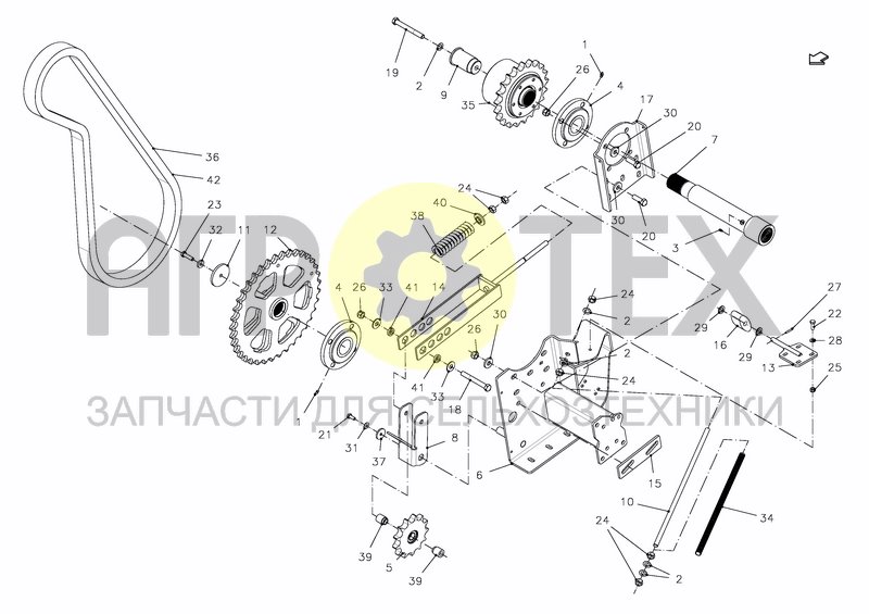 Чертеж TENSIONER, CHAIN 23-OC