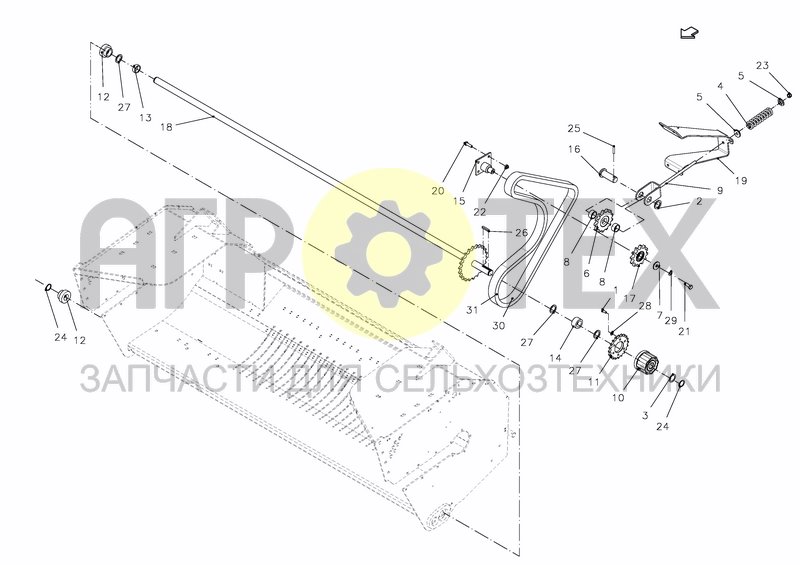 Чертеж DRIVE MECANISM (ROTOR + 23-OC)