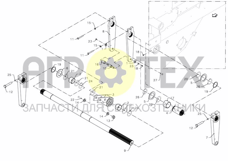 Чертеж AXLE ASSY