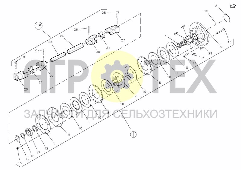 Чертеж SHAFT, UNIV. JOINT