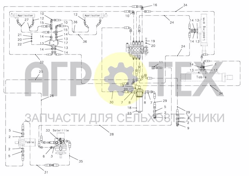 Чертеж VALVE BLOCK JOYSTICK