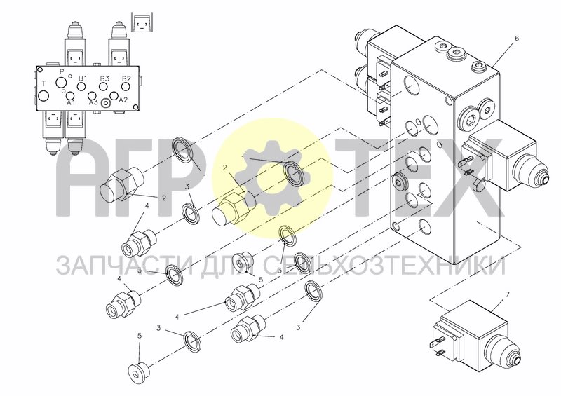 Чертеж HYDRAULIC VALVE BANK COMPUTER