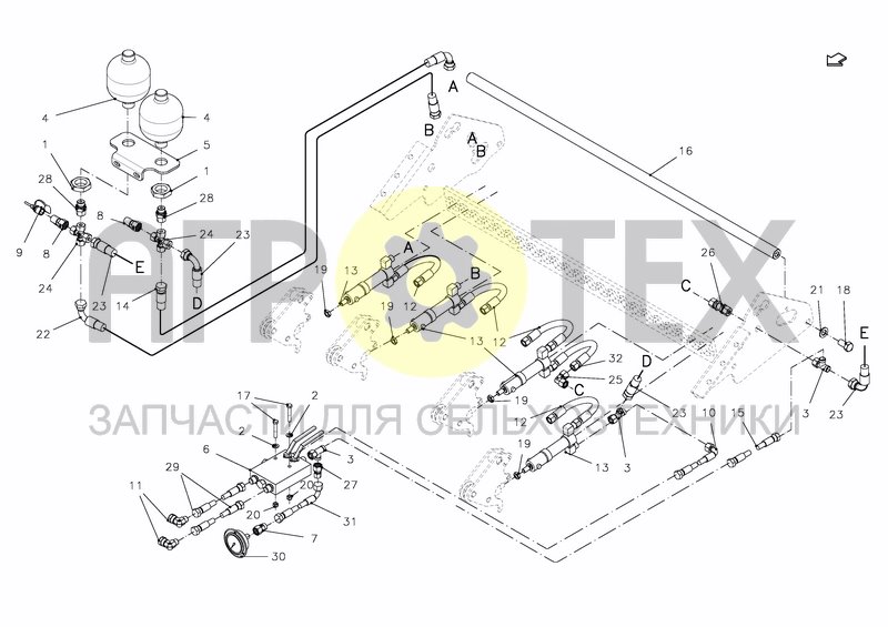 Чертеж HYDRAULIC PARTS