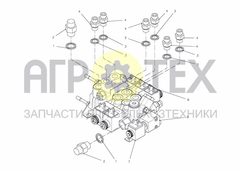 Чертеж HYDRAULIC VALVE BANK COMPUTER