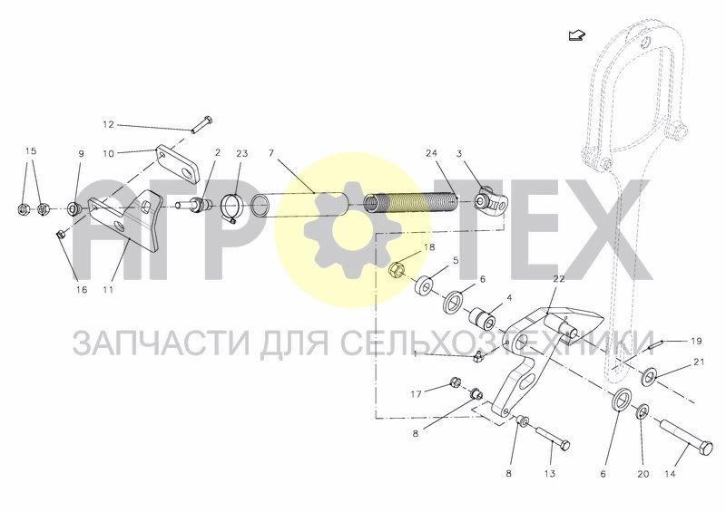 Чертеж LOCKING LEVER