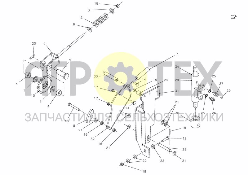 Чертеж CHAIN TENSIONER (23OC+23OC-SS)