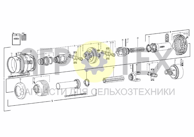 Чертеж SHAFT, UNIV. JOINT PRIMARY