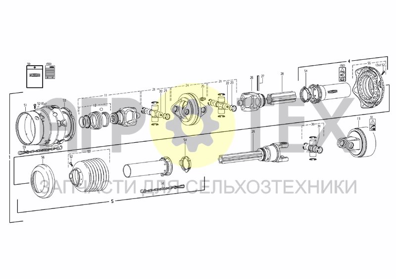 Чертеж SHAFT, UNIV. JOINT PRIMARY