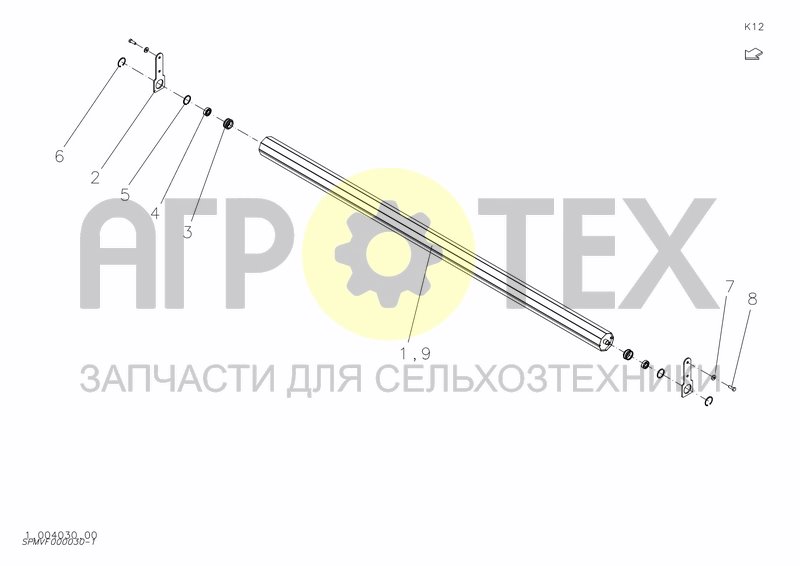 Чертеж PICK-UP ROLLER (23OC+23OC-SS)