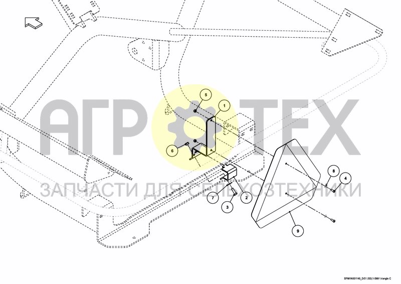 WARNING TRIANGLE SMV (№4 на схеме)