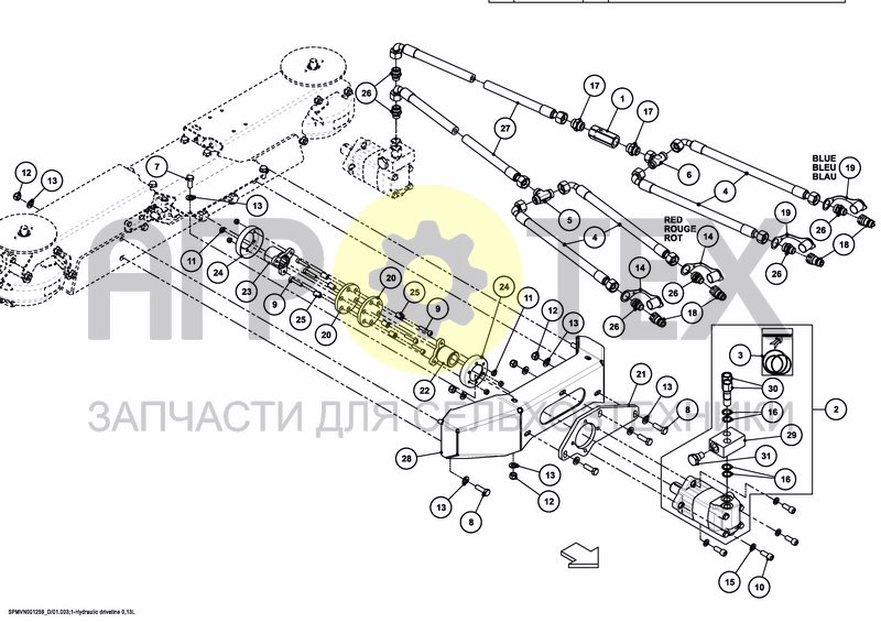 HYDRAULIC MOTOR 0.13L (№20 на схеме)