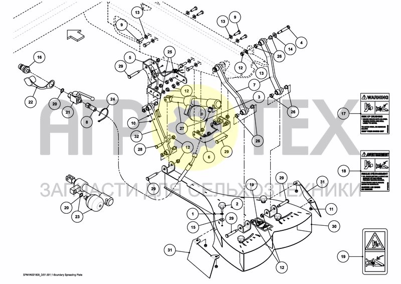 Чертеж BOUNDARY SPREADING PLATE 2