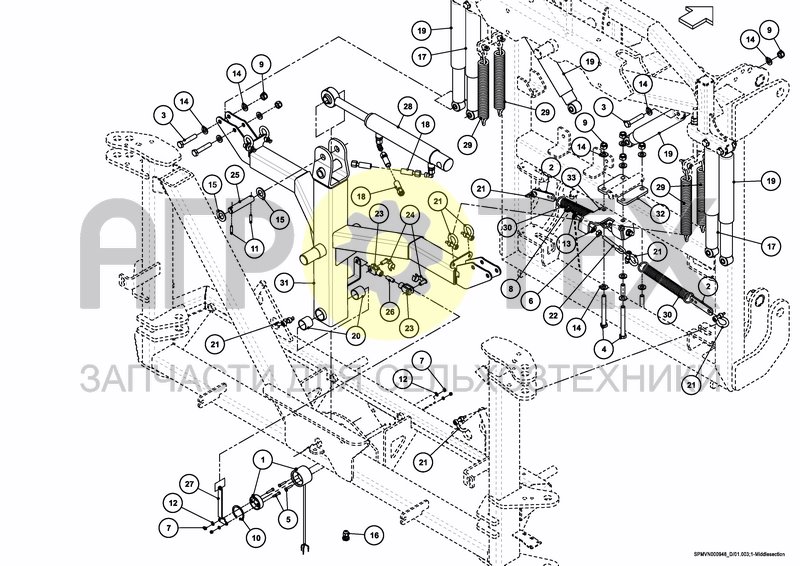 LIFTFRAME+MIDDLESECTION HSS 27---30m [2PF] (№11 на схеме)