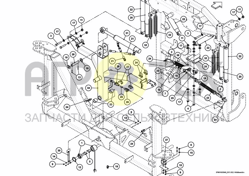 LIFTFRAME+MIDDLESECTION HSS 27---30m [2PF] (№13 на схеме)