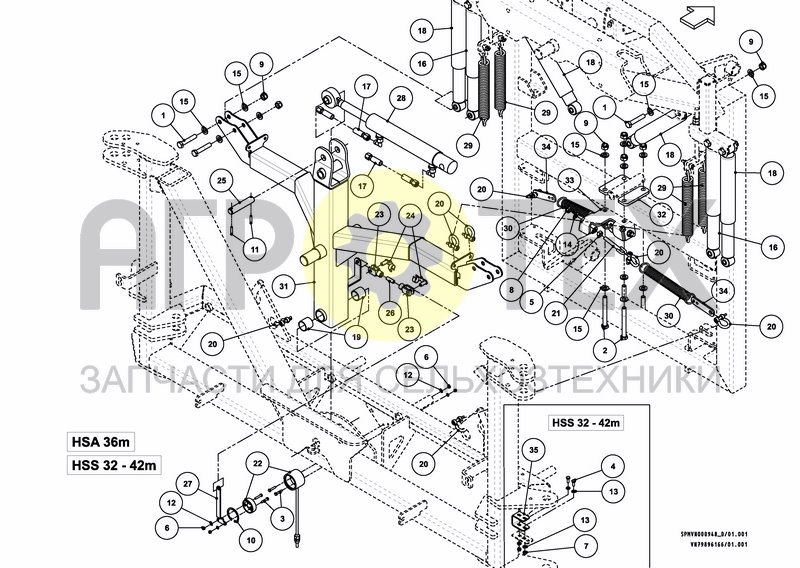 LIFTFRAME+MIDDLESECTION HSS 27---30M (№11 на схеме)