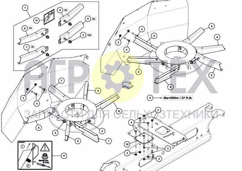 Чертеж VANES SET 330-330-330