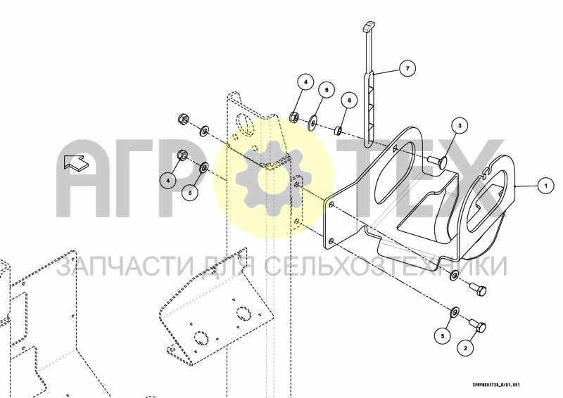 Чертеж SUCTION HOSE FRAME