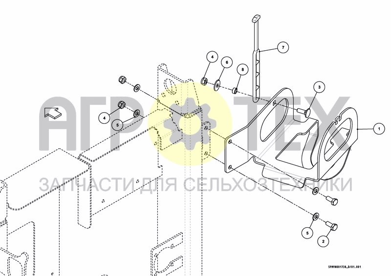 Чертеж SUCTION HOSE FRAME