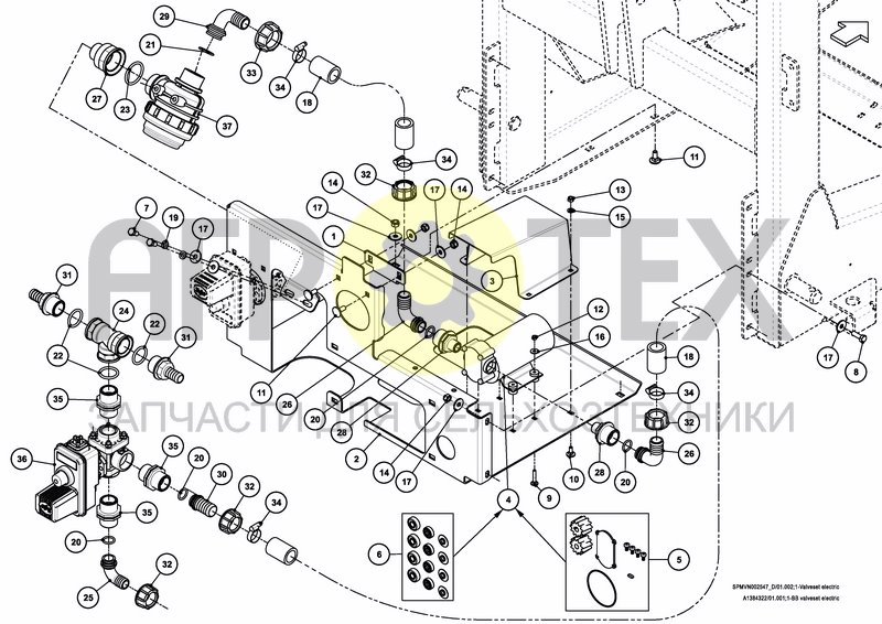 Чертеж VALVESET ELECTRIC VALVES