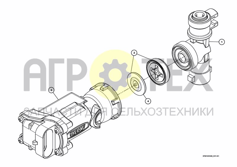 Чертеж SHUT-OFF NOZZLE VALVE ELECTRONIC SPRAY SECTIONS