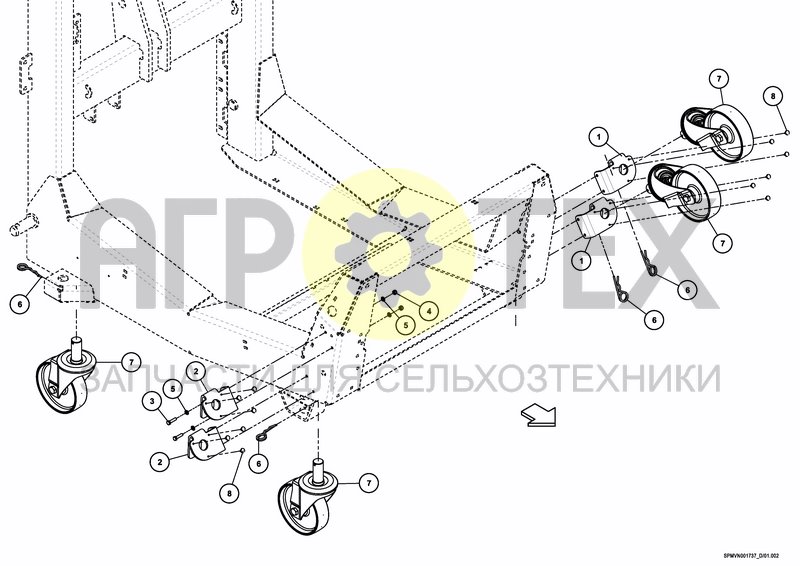 Чертеж TRANSPORT WHEELS , SET