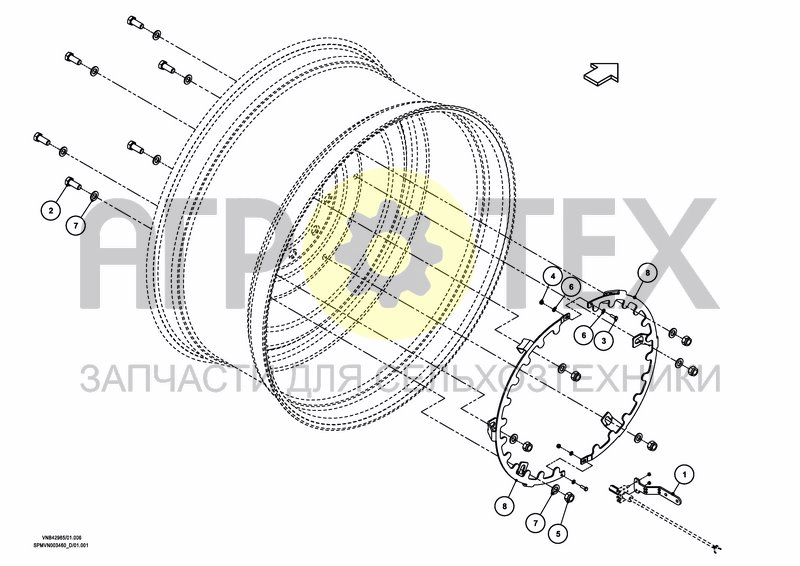 Чертеж WHEEL SENSOR RING SET