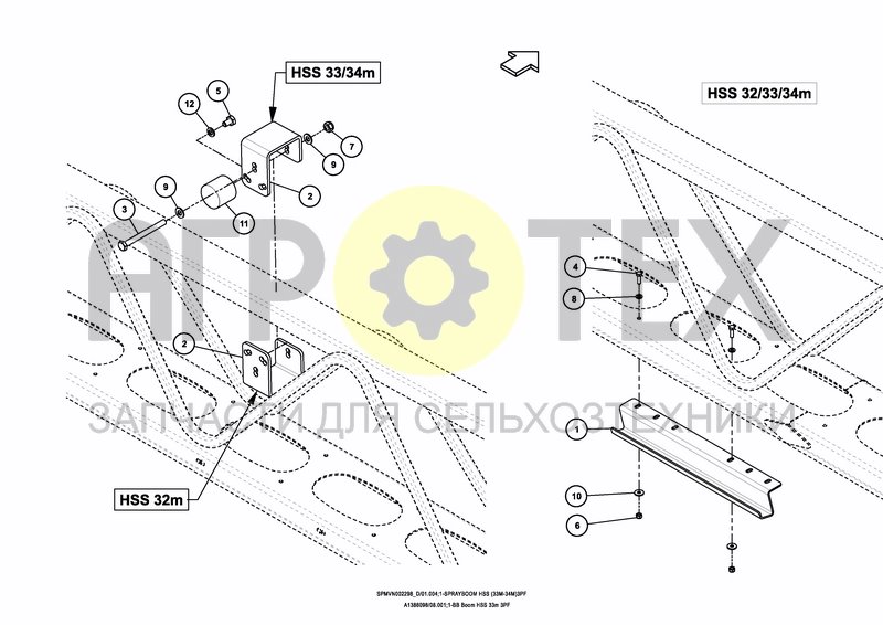 Чертеж SPRAYBOOM HSS 32---34m (3PF)