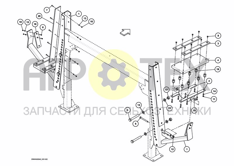 Чертеж BOOM SUPPORT HSS 27---30m [2PF]