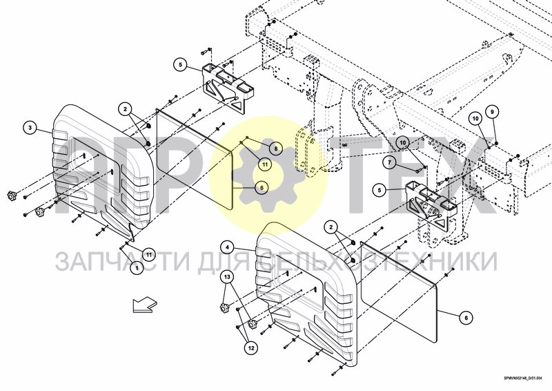 Чертеж MUD GUARDS