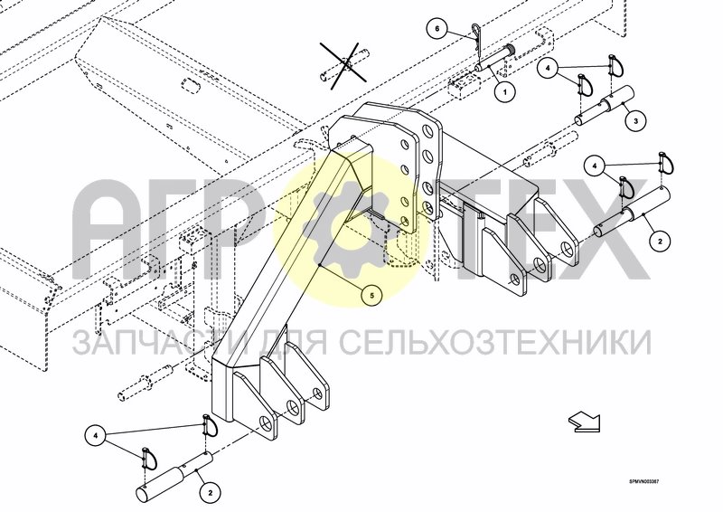 Чертеж COUPLER FRAME CAT III/IV