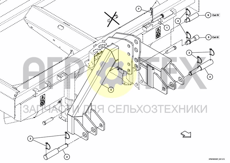 Чертеж COUPLER FRAME CAT III/IV