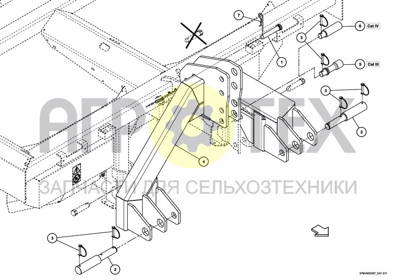 Чертеж COUPLER FRAME CAT III/IV