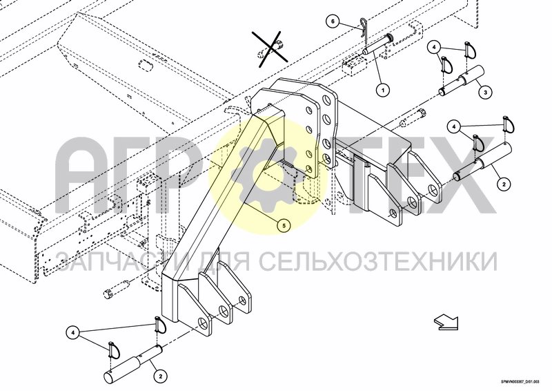 Чертеж COUPLER FRAME CAT III/IV