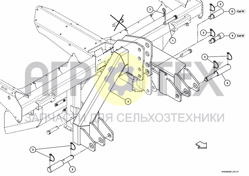 Чертеж COUPLER FRAME CAT III/IV