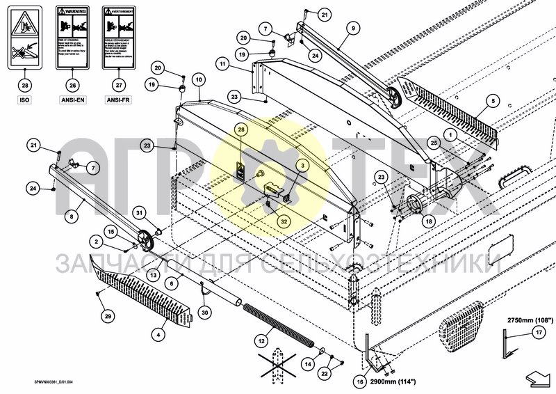 Чертеж TARPAULIN ELECTRIC