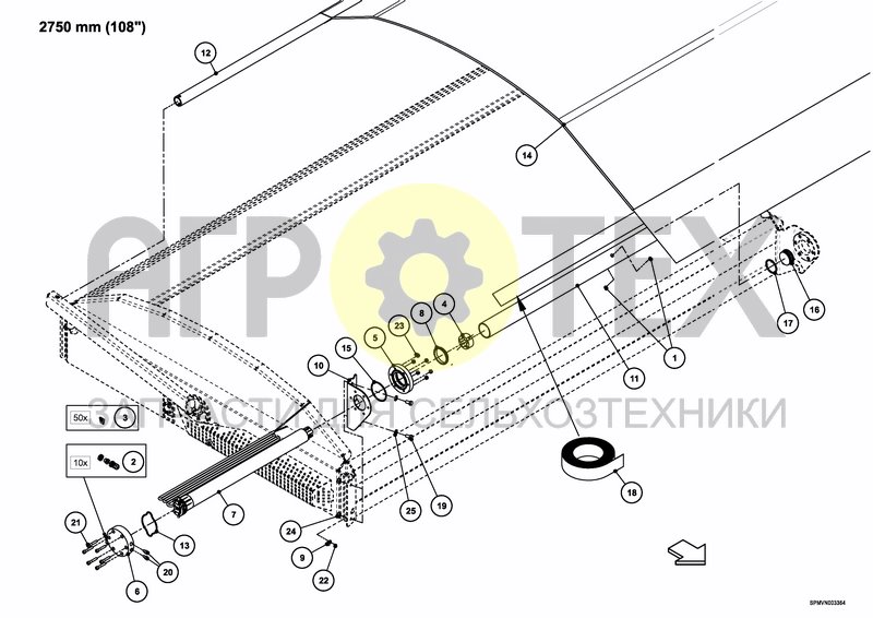 Чертеж TARPAULIN ELECTRIC 1500 L / 43 BU