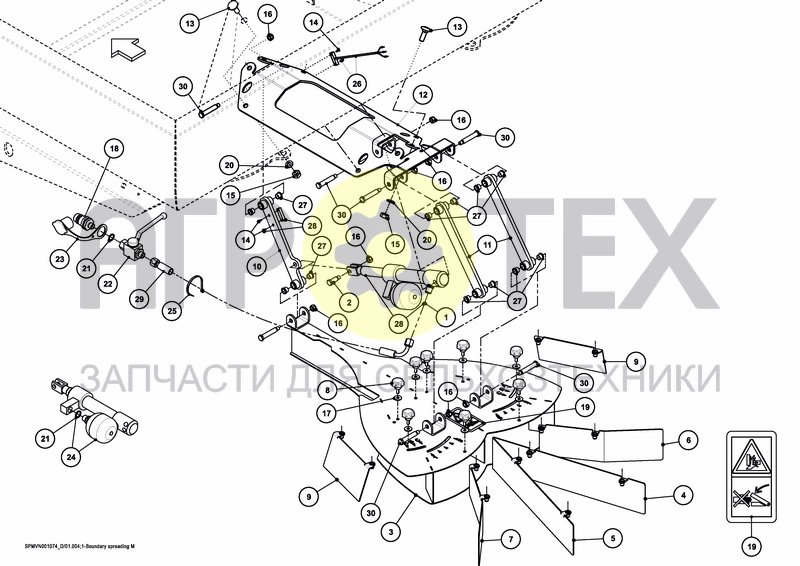 Чертеж BORDER SPREADING PLATE HYDRAULIC