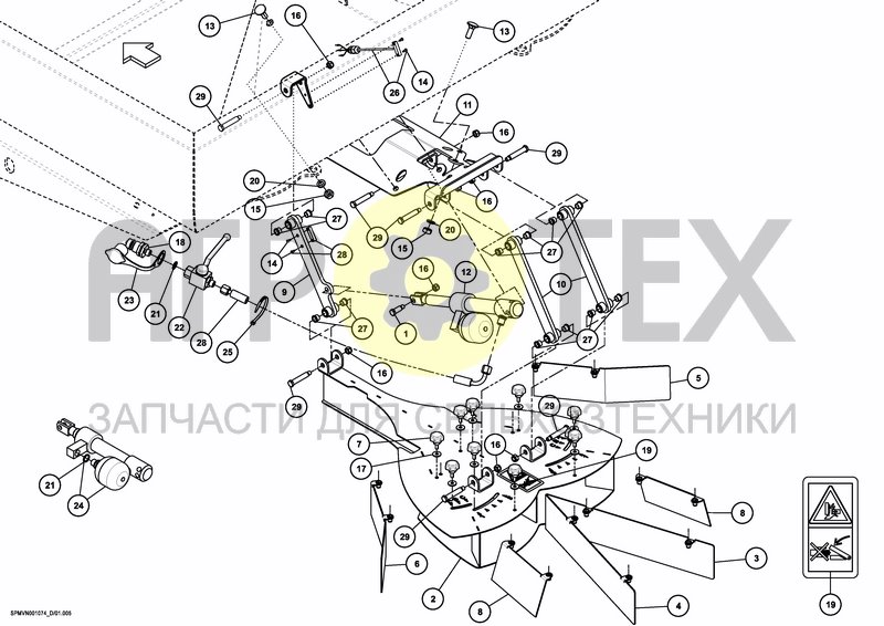 Чертеж BORDER SPREADING PLATE HYDRAULIC