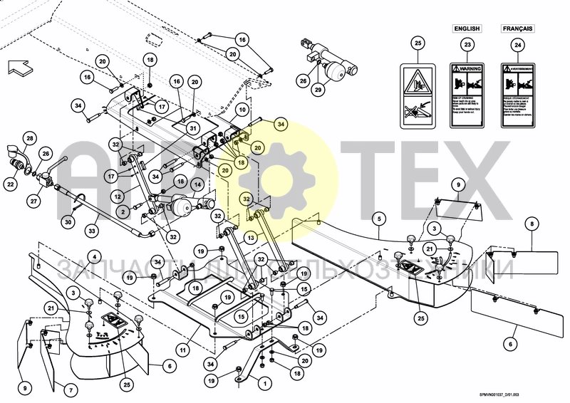 Чертеж BORDER SPREADING PLATE HYDRAULIC