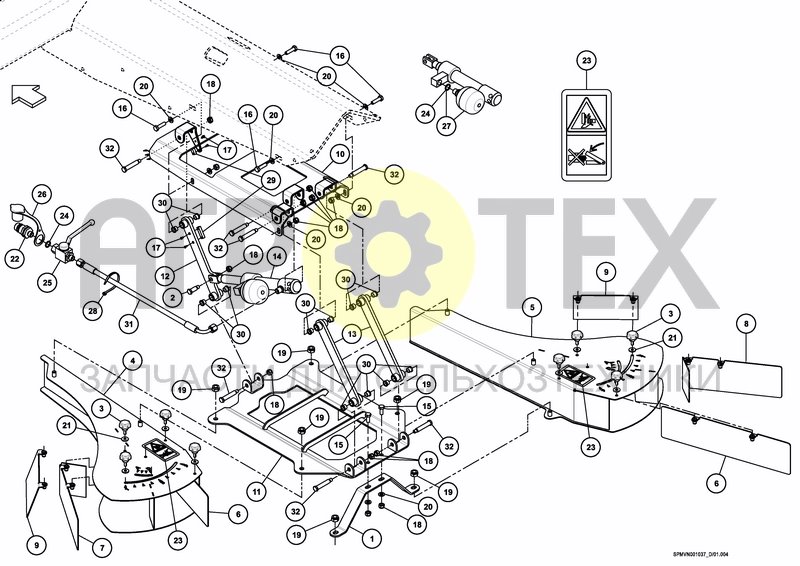 Чертеж BORDER SPREADING PLATE HYDRAULIC