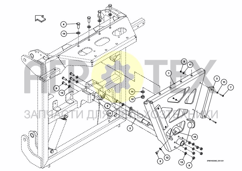 Чертеж LIFTFRAME+MIDDLESECTION HSS Boom Guide