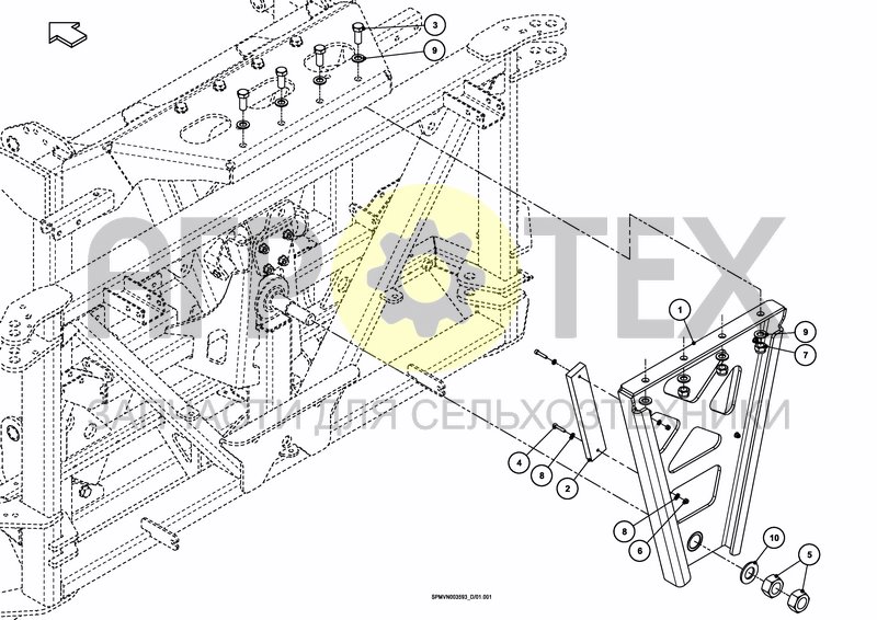 Чертеж LIFTFRAME+MIDDLESECTION HSA Boom Guide